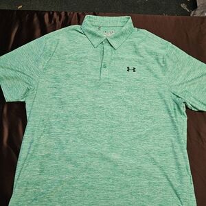Under Armour Mens Heatgear Polo XL Green